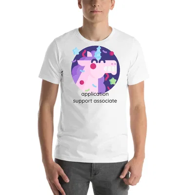 Personalized Party Unicorn Application Support Associate tee preview