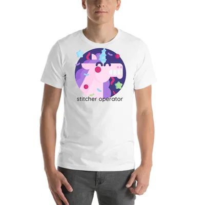 Personalized Party Unicorn Stitcher Operator tee preview