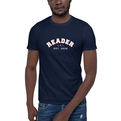 Reader Varsity Arch dark tee preview