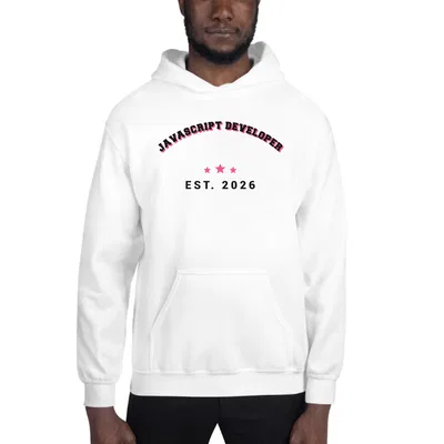 Javascript Developer Varsity Arch hoodie preview
