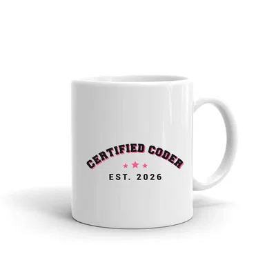 Certified Coder Varsity Arch mug preview