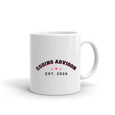 Coding Advisor Varsity Arch mug preview
