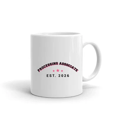 Processing Associate Varsity Arch mug preview