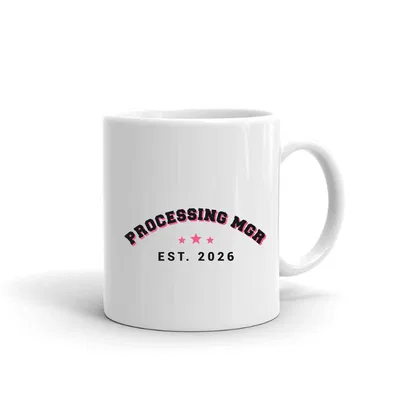 Processing Mgr Varsity Arch mug preview