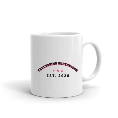 Processing Supervisor Varsity Arch mug preview