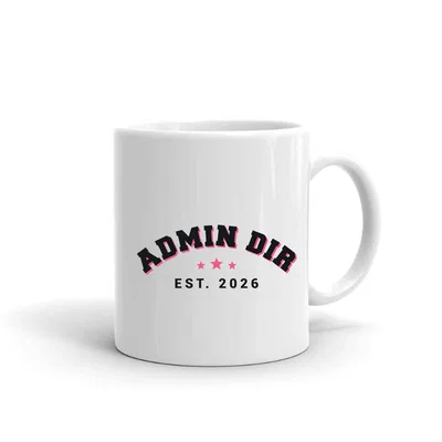Admin Dir Varsity Arch mug preview