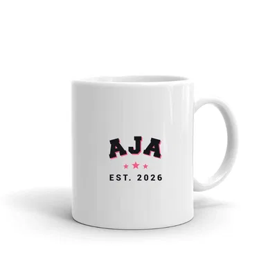 Aja Varsity Arch mug preview