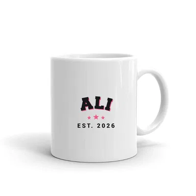 Ali Varsity Arch mug preview
