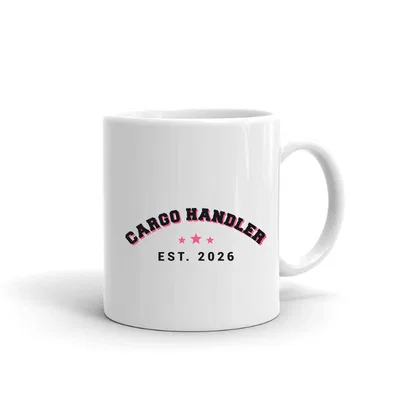 Cargo Handler Varsity Arch mug preview
