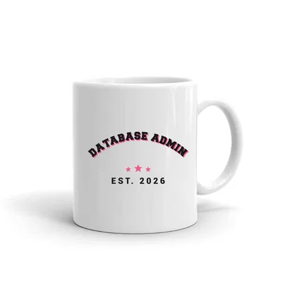 Database Admin Varsity Arch mug preview