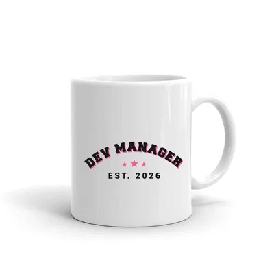 Dev Manager Varsity Arch mug preview