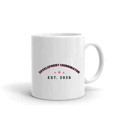 Development Coordinator Varsity Arch mug preview
