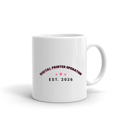 Digital Printer Operator Varsity Arch mug preview