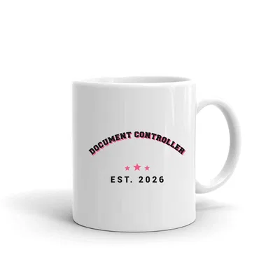 Document Controller Varsity Arch mug preview