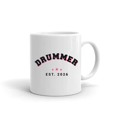 Drummer Varsity Arch mug preview