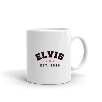 Elvis Varsity Arch mug preview