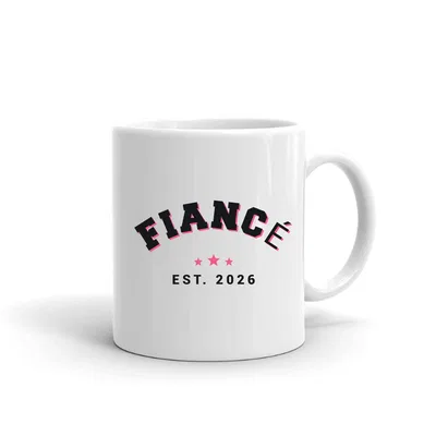 Fiancé Varsity Arch mug preview