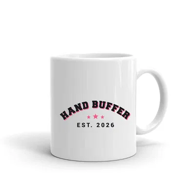 Hand Buffer Varsity Arch mug preview