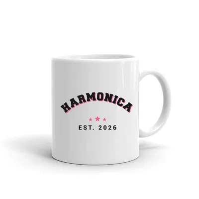Harmonica Varsity Arch mug preview