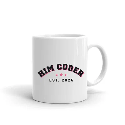 Him Coder Varsity Arch mug preview