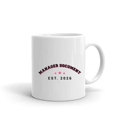 Manager Document Varsity Arch mug preview