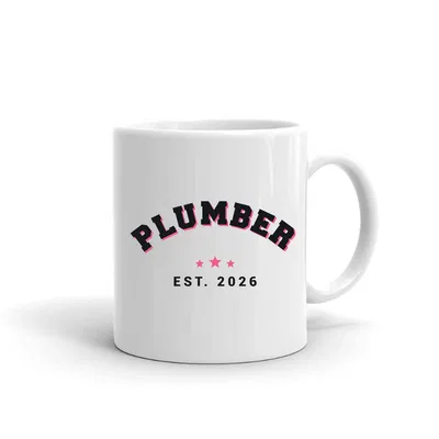 Plumber Varsity Arch mug preview
