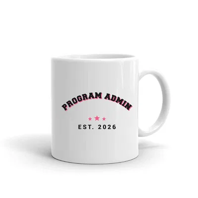 Program Admin Varsity Arch mug preview