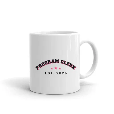 Program Clerk Varsity Arch mug preview