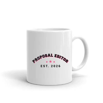 Proposal Editor Varsity Arch mug preview
