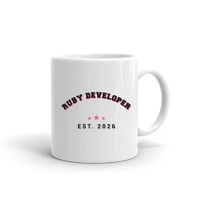 Ruby Developer Varsity Arch mug preview
