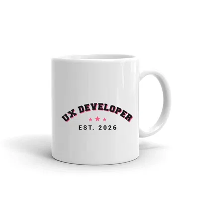 Ux Developer Varsity Arch mug preview