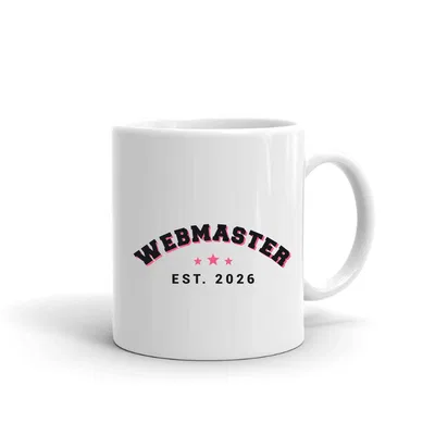 Webmaster Varsity Arch mug preview