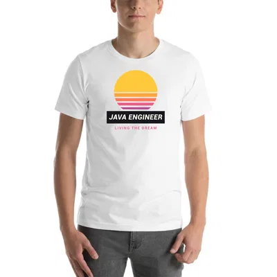 Java Engineer Retro Sunset tee preview