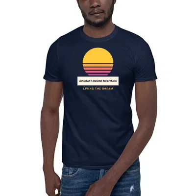 Aircraft Engine Mechanic Retro Sunset dark tee preview