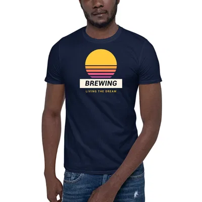 Brewing Retro Sunset dark tee preview