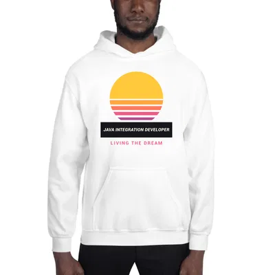 Java Integration Developer Retro Sunset hoodie preview