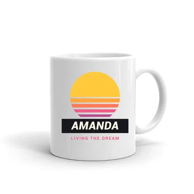 Amanda Retro Sunset mug preview