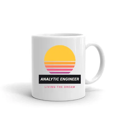 Analytic Engineer Retro Sunset mug preview