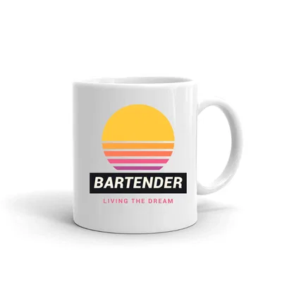Bartender Retro Sunset mug preview