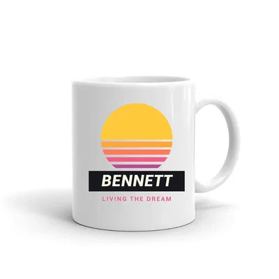 Bennett Retro Sunset mug preview