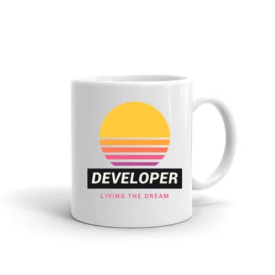 Developer Retro Sunset mug preview