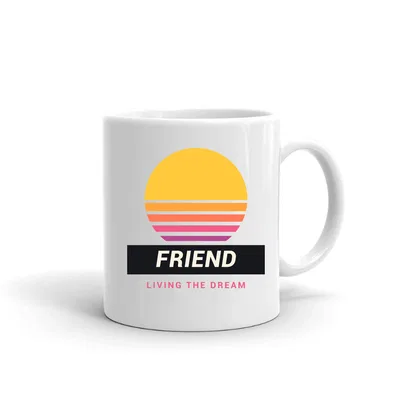 Friend Retro Sunset mug preview