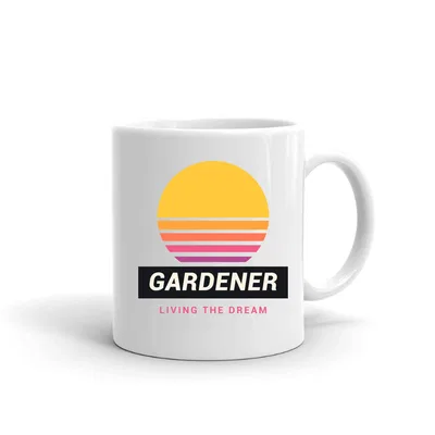 Gardener Retro Sunset mug preview