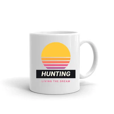 Hunting Retro Sunset mug preview