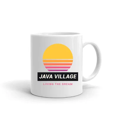 Java Village Retro Sunset mug preview