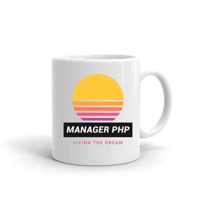 Manager Php Retro Sunset mug preview