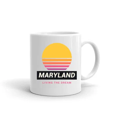 Maryland Retro Sunset mug preview