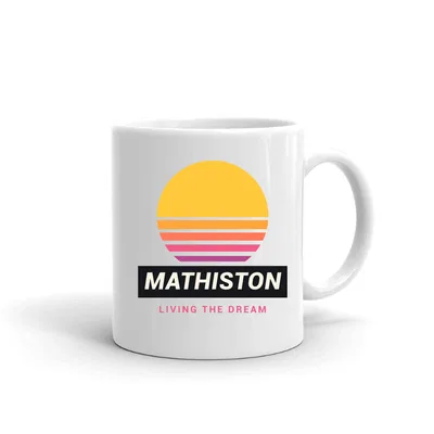 Mathiston Retro Sunset mug preview