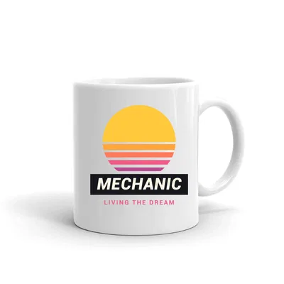 Mechanic Retro Sunset mug preview