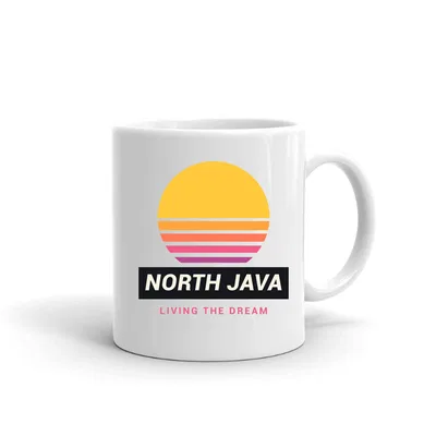 North Java Retro Sunset mug preview